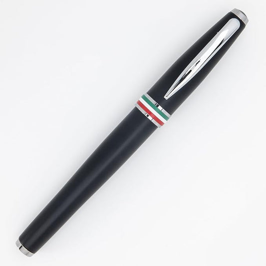 Monteverde USA Aldo Domani Italia Fountain Pen Matte Black - Medium Nib - Luxury Writing Pen - Italian Design - JoWo Stainless Steel Nib - Smooth Ink Flow - Refillable - Gift Box Included
