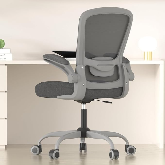 Mimoglad Office Chair, Ergonomic Desk Chair with Adjustable Lumbar Support, High Back Mesh Computer Chair with Flip-up Armrests-BIFMA Passed Task Chairs, Executive Chair for Home Office | Supports 300 lbs · Seat 19.48"–23.4" · Breathable mesh · 20–30 m...