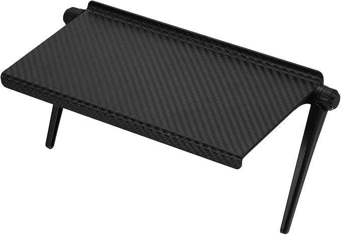 uxcell TV Top Shelf TV Monitor Shelf, 9.4" x 4.3" Plastic Adjustable Screen Shelves Monitor Top Bracket Universal Fit Shelves Storage for Media Box Game Console Router Phone, Black