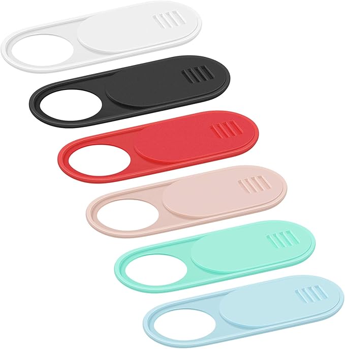 Webcam Camera Cover Slide, Webcam Cover for Laptop 0.028-Inch Ultra-Thin Webcam Cover Blocker, Protect Your Visual Privacy and Security (Multicolor-6 Pack)