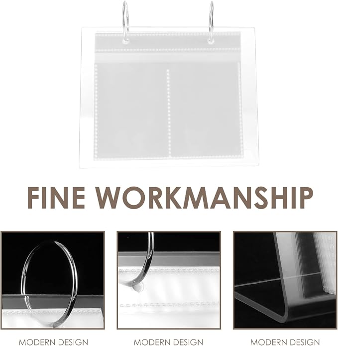 Tofficu Desktop Mini Photo Album Acrylic: Table Top Flip Calendar Photo 3 Inch Album Collection Photo Album for Home Office