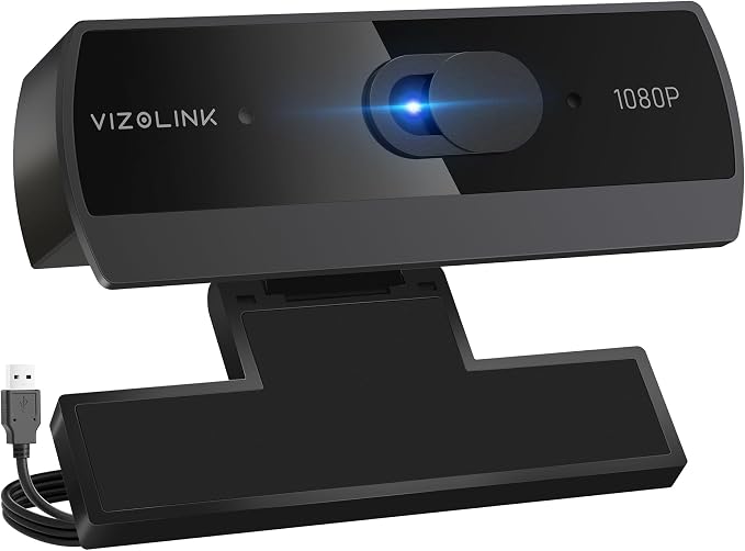 1080P Webcam with Built-in Microphone, W2N Web Cam, Privacy Cover, 75° FOV, Noise Cancellation, Plug & Play Web Camera for Computer, USB Webcam for Pc, Laptop, Desktop, Mac