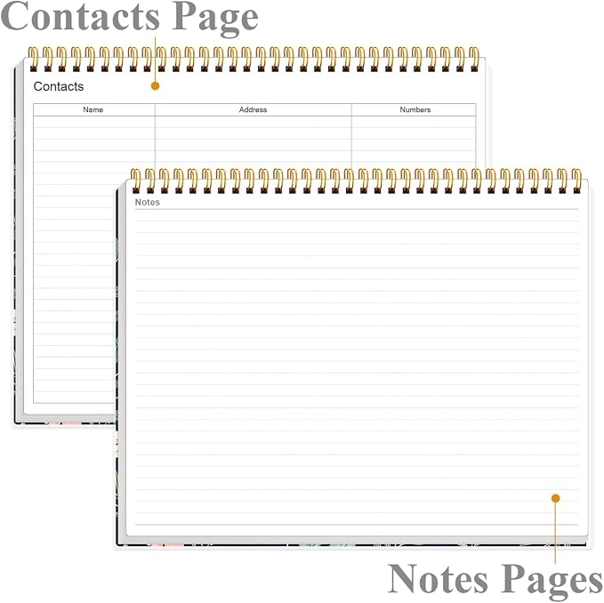 Weekly Productivity Planner - 8.5" x 11" Dashboard Desk Notepad Has 6 Focus Areas to List Tasks for Goals, Projects, Clients, Academic or Meal-Organize Your Daily Work Efficiently, 54 Weeks, Flower-D