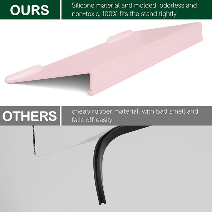 Computer Keyboard Stand Holder - Ergonomic Acrylic Keyboard Stand for Desktop Comfortable Keyboard Tray Riser with Silicone Anti-Slip Strip for Home School Office Desk Accessory, Lightpink