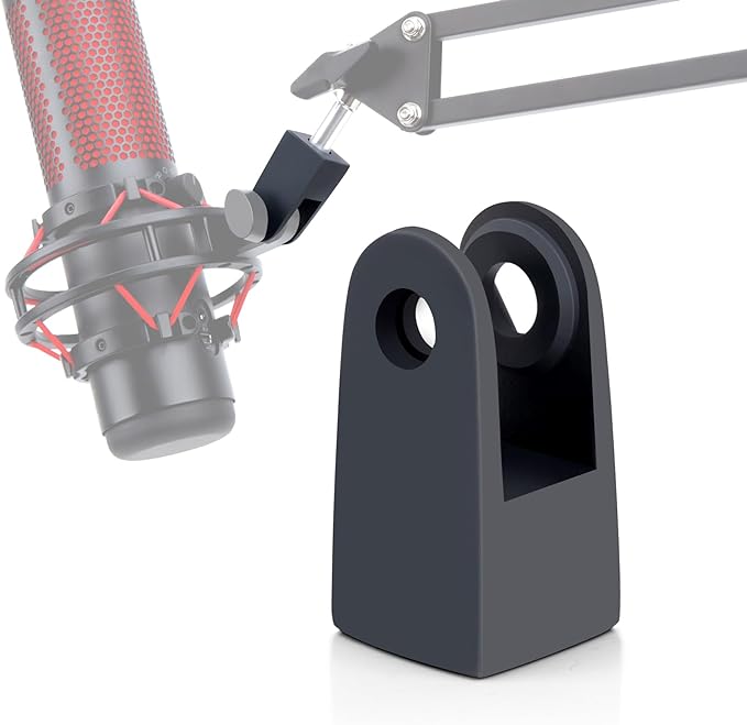 YOUSHARES HyperX Quadcast Mount Adapter for HyperX Quadcast s Mic - The HyperX Quadcast Boom Arm Replacement Adapter Get The Reliable Support and Allowing for More Diverse Content Creation Scenarios