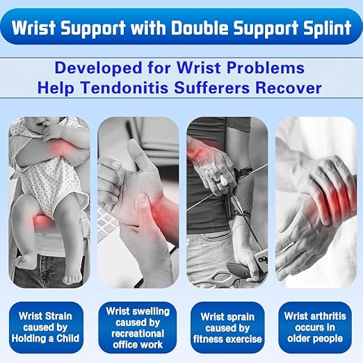 Reversible Thumb & Wrist Stabilizer splint for BlackBerry Thumb, Trigger Finger, Pain Relief, Arthritis, Tendonitis, Sprained and Carpal Tunnel Supporting, Lightweight and Breathable S/M