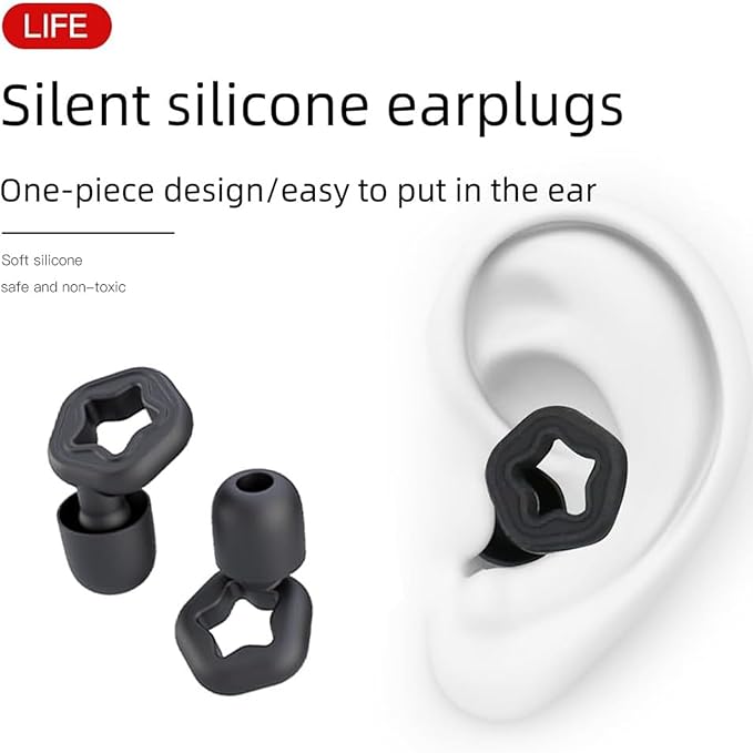 Ear Plugs for Sleeping Noise Cancelling,3 Pairs Reusable Hearing Protection Soft Silicone Ear Plugs for Noise Reduction,Sleep Ear Plugs for Travel Snoring Work Focus Concerts