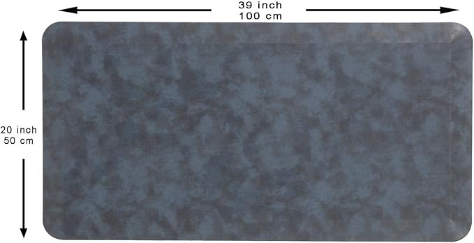 Mabel Home Anti Fatigue Floor Mat- 3 Size(20x32 & 20x39 & 24x70),16 Colors - Standing Desk Mat-Kitchen Floor Mat-Stain ResistantHome Non-Slip Bottom, Extra Soft (Blue, 20" x 39")