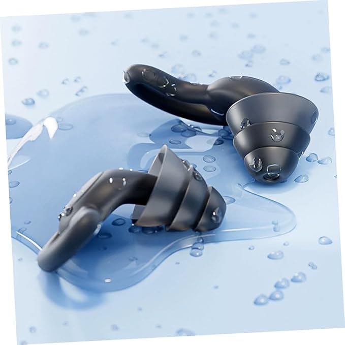 2pcs Noise Cancelling Silicone and Work Musician Soft Soundproof Protection for Noise Reduction Portable Black for Rest and Focus