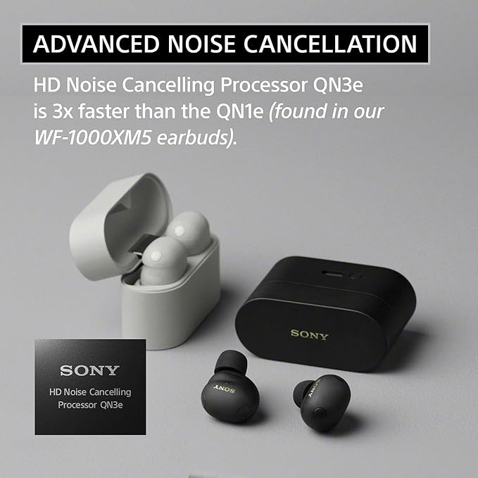 Sony WF-1000XM6 The Best Truly Wireless Noise Cancelling Earbuds (2026 Model), Bluetooth in-Ear Headphones, with Studio-Quality Sound, Up to 24 Hours of Battery Life, Platinum Silver