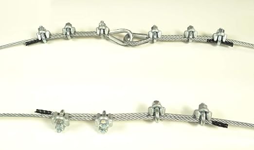 Wire Rope Clamp 1/8 inch 10 Pack Zinc Plated - Wire Rope Clip - Wire Cable Clamps