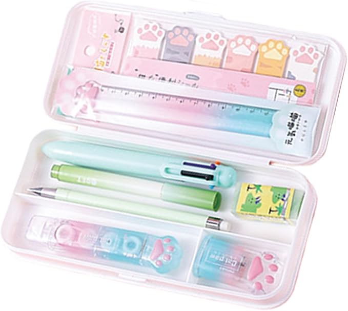 9 Pcs Cute Green Stationery Set for Girls Boys Kids Women Back to School Supplies Office Supplies Kawaii Cat Paw Stationery Gift (Green)
