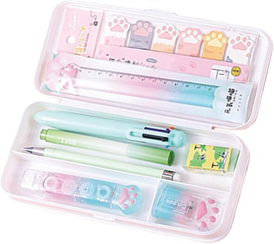 9 Pcs Cute Green Stationery Set for Girls Boys Kids Women Back to School Supplies Office Supplies Kawaii Cat Paw Stationery Gift (Green)
