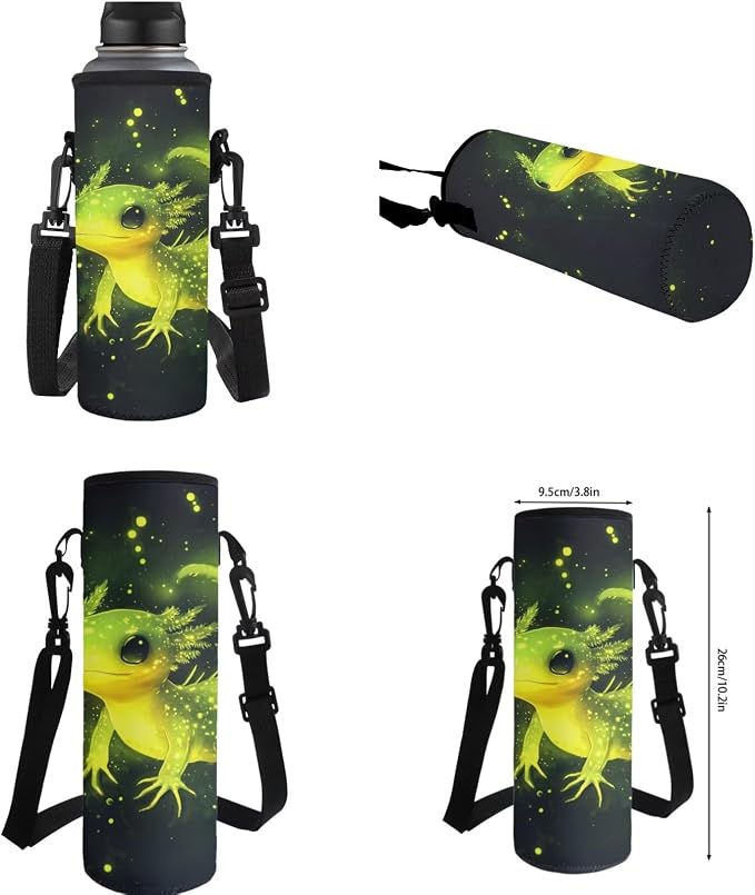 Ystardream 4 Pcs School Backpack with Lunch Box Set 17 Inch Green Axolotl Backpack for Boys with Lightweight & Multiple Pockets Design Ergonomic Back Support forTeens Back to School Supplies