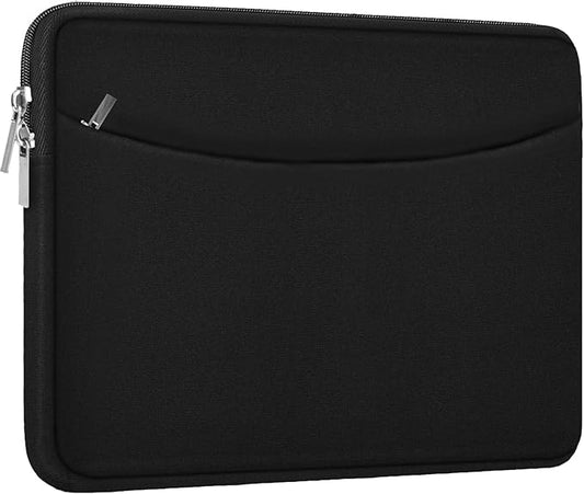 Laptop Case 15 inch, Shockproof Protective Computer Bag with Accessory Pocket, Traveling Laptop Sleeve Cover Compatible with 15 inch New MacBook Air, MacBook Pro, HP, Dell, Lenovo, Black