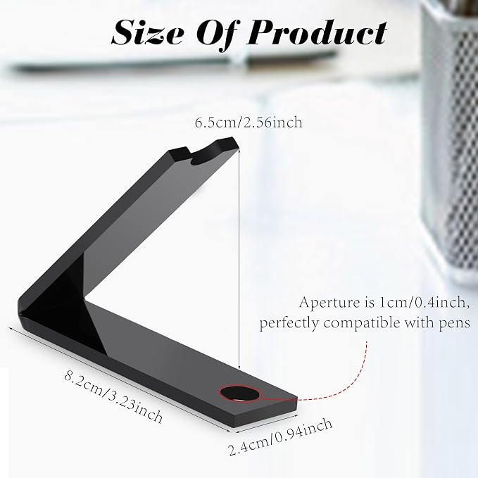 4 Pieces Acrylic Pen Holder Display Stand Black Makeup Brush Rack Organizer Black Pen Stand Paintbrush Drying Rack for Home School Office or Store Use