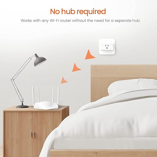 TENDA SP9 (1 Pack) Smart Plug WiFi Outlet Switch with Energy Monitoring, Works with Alexa & Google Assistant for Voice & Remote Control, Timer & Schedule Function, 13A Safe Design, No Hub Required