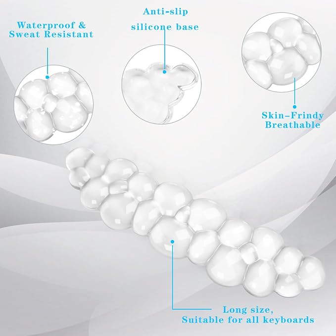 Gel Cloud Keyboard Wrist Rest, Cute Wrist Support and Arm Support Keyboard Rest for Keyboard Typing Pain Relief，Suitable for Office/Computer/Laptop/Gaming（Keyboard Wrist Rest White ）