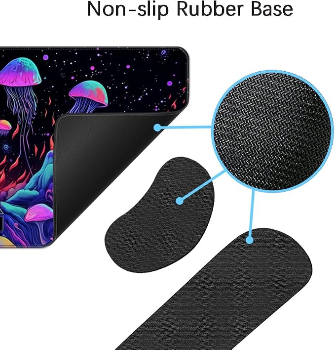 Desk Mat, Large Gaming Mouse Pad with Wrist Rest, 4 in1 XXL Mouse pad+Keyboard Wrist Rest+Mouse Pad Wrist Support+Cup Coaster Set, Ergonomic Desk Pad for Home Office,Spaceman