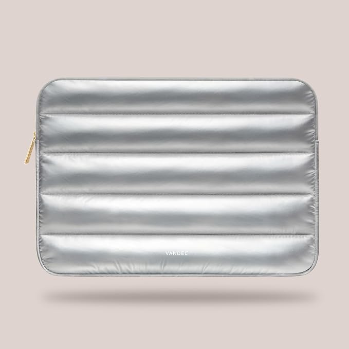 VANDEL - The Original Puffy Laptop Sleeve 13-14 Inch. White Laptop Sleeve for Women. Carrying Case Cover MacBook Pro 14 in, MacBook Air 13 Inch, iPad Pro 12.9, Dell, Asus, HP
