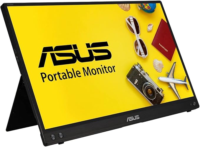 ASUS ZenScreen 15.6 Inch Portable Monitor - 1080P, Full HD, IPS, USB Type-C, Eye Care, Kickstand, for Laptop, PC, Phone, Console, Anti-Glare Surface, 3-Year Warranty - MB16ACV