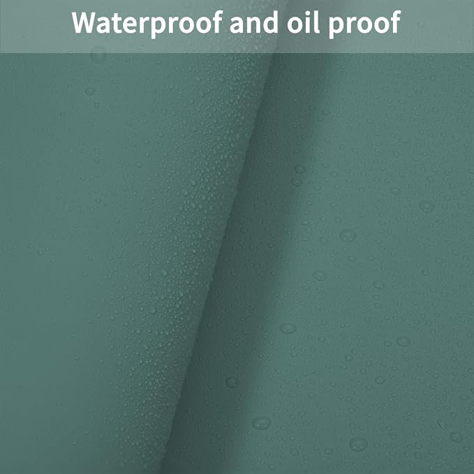 Faux Leather Table Cover,1.8mm Thick,17x72 Inch Desk Cover,Dresser Cover Top,Dresser Protector Top,Dresser Cover,End Table Cover.(Aqua Blue+Gray,17x72)