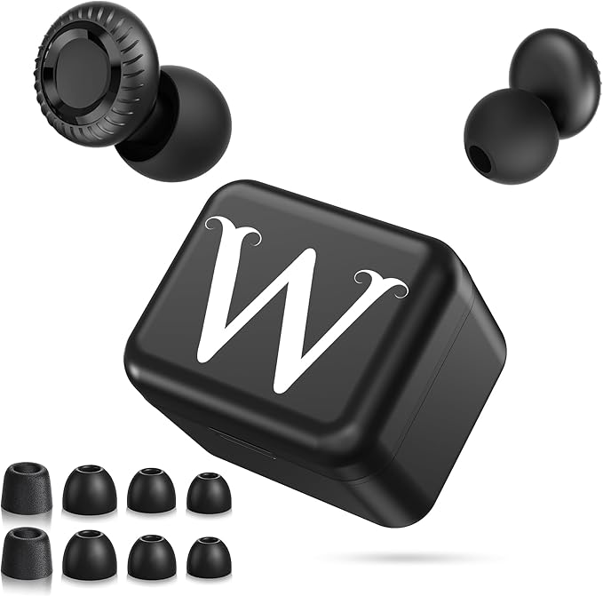 Ear Plugs, Ultra-Comfy Reusable Noise Reducing Earplugs for Sleep, Silicone Concert Ear Plug+8 Tips for Deep Focus, Travel & Sensitivity | Flexible Hearing Protection, Valentine’s Day Gifts for Women