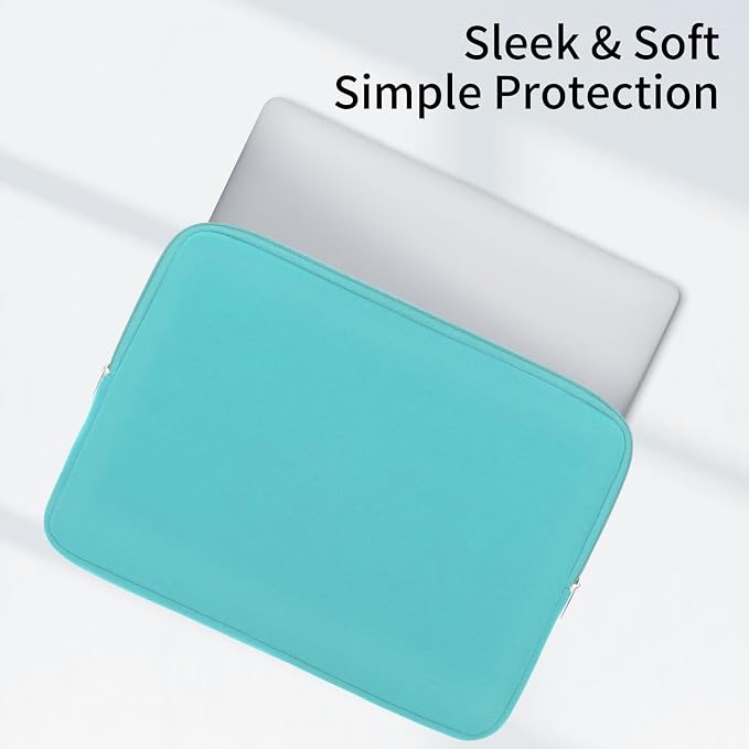 RAINYEAR 14 Inch Laptop Sleeve Case Protective Soft Padded Zipper Cover Carrying Computer Bag Compatible with 14" Notebook Chromebook Tablet Ultrabook (Blue)