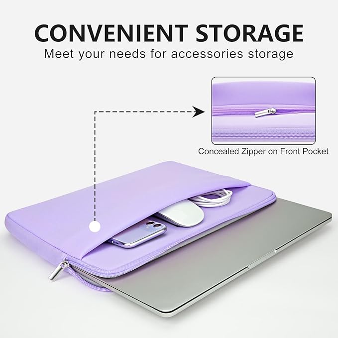 13 Inch Laptop Sleeve Portable Carrying Case with Front Pocket Padded Computer Pouch Cover Compatible with MacBook Air 13.6 Inch M4 M3 M2 2025-2022, 14 Inch MacBook Pro M4 M3 M2 M1