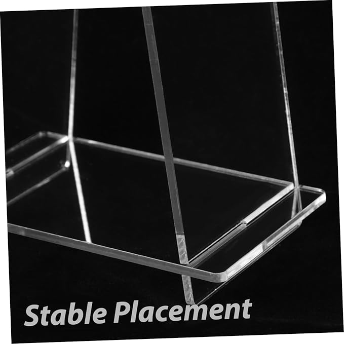 Acrylic Calendar Stand for Desk Transparent Flip Calendar Holder Rack Compact Desktop Organizer Stylish Display for Home Office Use Functional