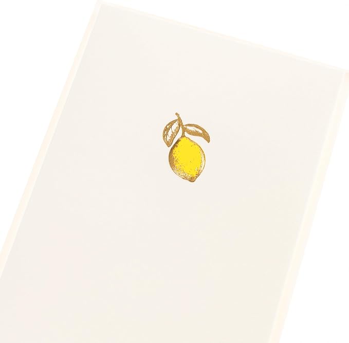 Graphique La Petite Presse Lemon Boxed Notes | Blank Note Cards with Envelopes | 10 Count All Occasion Greeting Card Set | 3.25 x 4.75 Inches | High Quality Thick Paper Stationery with Unique Design