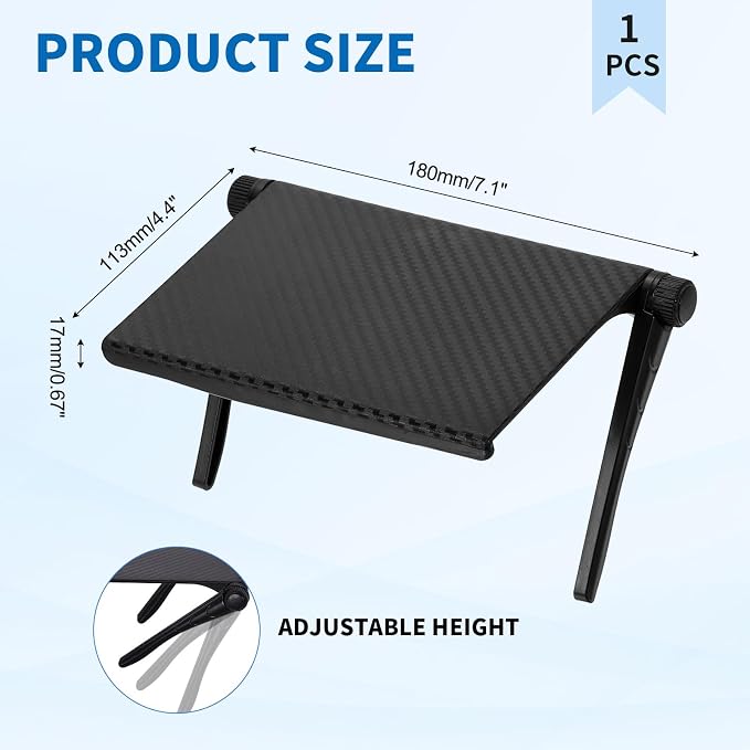 uxcell TV Top Shelf TV Monitor Shelf, 7.1" x 4.4" Plastic Adjustable Screen Shelves Monitor Top Bracket Universal Fit Shelves Storage for Media Box Game Console Router Phone, Black
