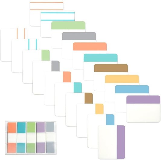 Sticky Index Tabs Book Page - 500Pcs 2 Inch Writable Colored Pages Markers, Repositionable File Tab Flags Labels Self Adhesive Reading Divider Sticker for Books, Binders, Notebook and File Folders