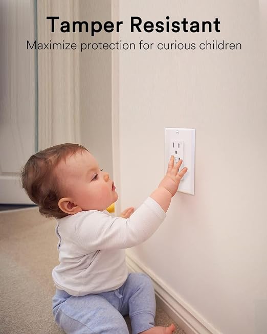 Lumary Smart Outlet with USB A & C Ports, 15 Amp WiFi Wall Outlet Compatible with Alexa & Google Home, Remote & Voice Control, Timer, FCC Certified, Tamper-Resistant, 1 Pack