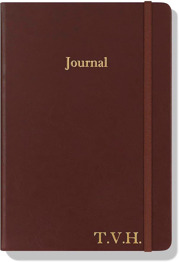 Wykeham's Executive 2026 Undated Daily Journal Planner – Customization Available (Personalized Conker, 8.5"×5.5")