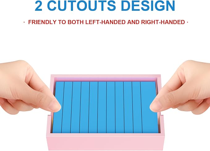 WINFFOR Acrylic Notepad Holder Dispenser - 4x6 in Sticky Note Memo Holder Self-Stick Note Pad Organizer (W/O Pads) Office Desk Accessories School Supplies, Lightpink