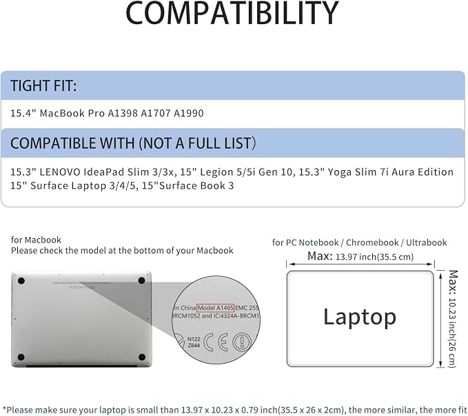 RAINYEAR 15 Inch Laptop Sleeve 15" Protective Soft Case Padded Zipper Cover Carrying Computer Bag Specially Compatible with 15.4" MacBook Pro/Air A3448 A3241 A2941 A3114 A1938 A1707 A1990 (Pink)