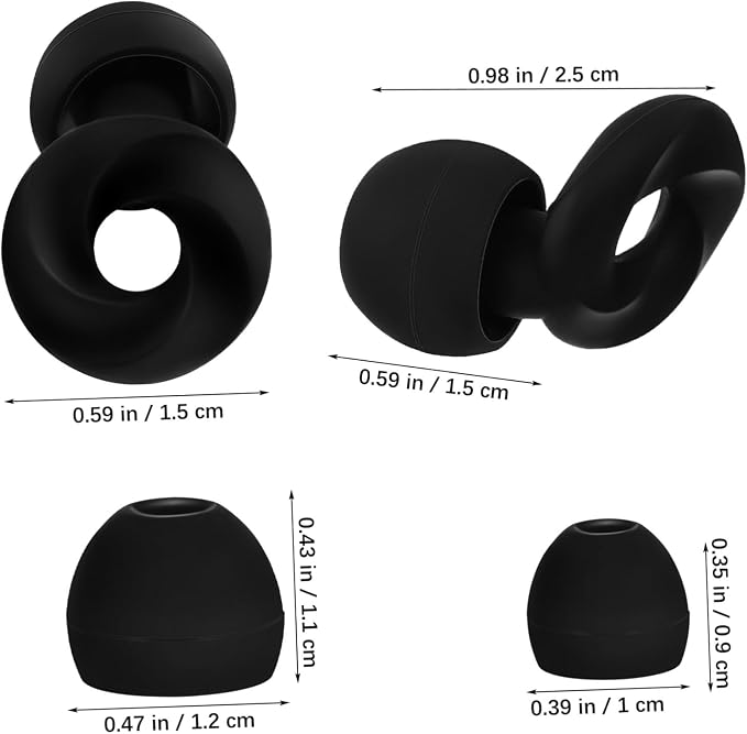 VALICLUD Silicone Noise Blocking Reusable with Tips Comfortable Soft Hearing Protection Travel Noise Cancelling for Study Work