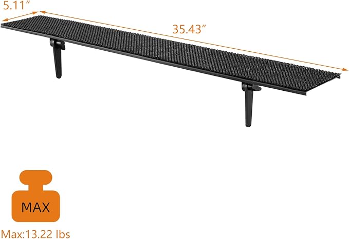 Bracwiser No Drill TV Top Shelf 35.43 inch Wide Monitor Top Mounting Bracket Platform Holds Speaker, AV Receiver, Media Box, Game Console and More (CS106XL)