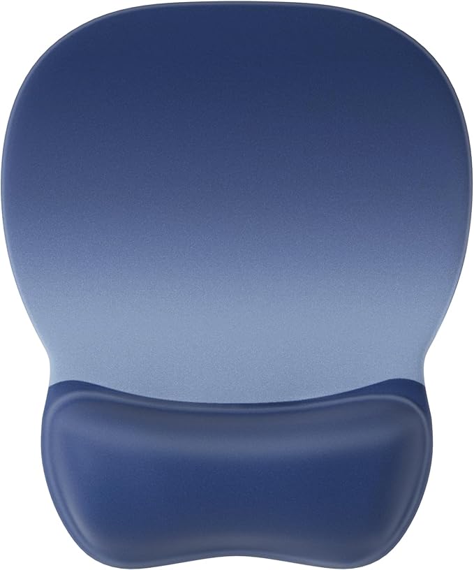 MROCO Ergonomic Mouse Pad with Gel Wrist Rest, Smooth Wrist Support Surface, Non-Slip PU Base for Pain Relief, Comfortable Mousepad for Computer, Laptop, Office & Home, 9.4 x 8.1 in, Blue Gradient