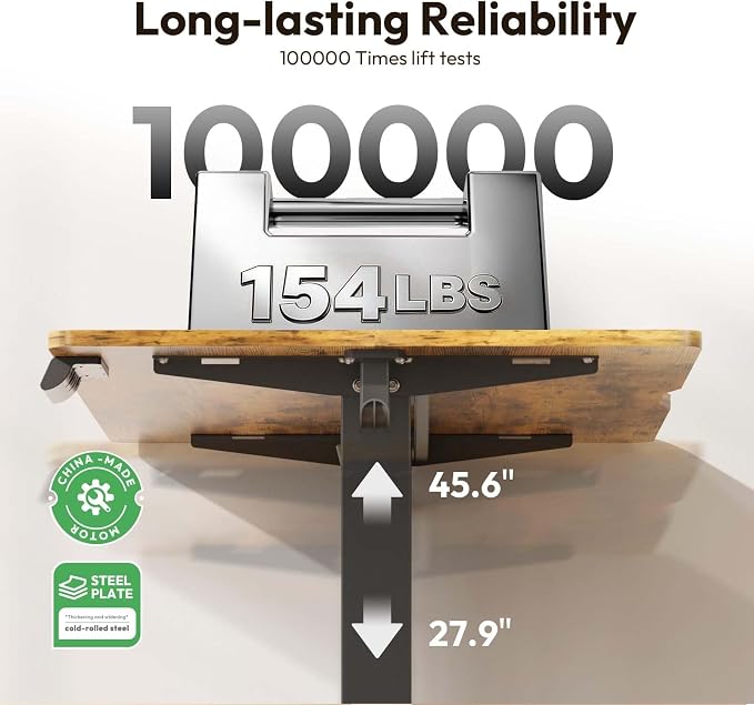 Large Electric Standing Desk,55x28 Inches Adjustable Height Stand up Desk, Sit Stand Home Office Desk, 3 Preset Heights,Equipped with Hooks,Ergonomic Computer Desk Workstation，Brown
