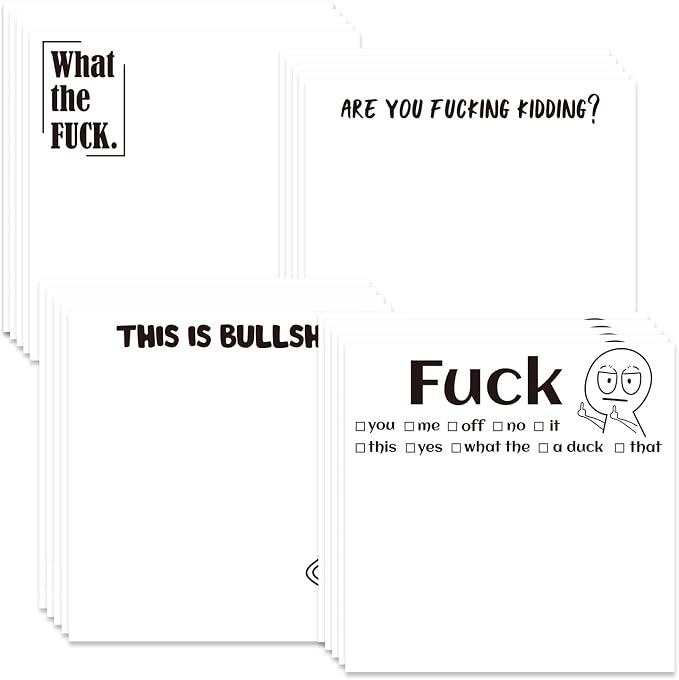 Funny Sticky Notes Gifts - 9 Pack Funny Notepads 3x3 Inch Work Gag Gifts, Fun Sarcastic Memo Pads School Office Supplies for Coworkers Friends (450 Sheets)