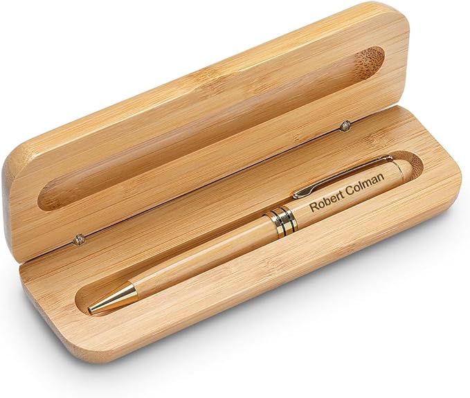 Executive Gift Shoppe | Masonic Theme Laser Engraved Bamboo Pen and Box Set