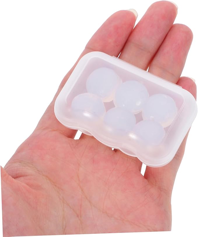 KOMBIUDA 18pcs Ultra-Soft Moldable Silicone Work Study and Travel Noise Reduction with Transparent Carrying Box Comfortable Soundproof Ear Protectors