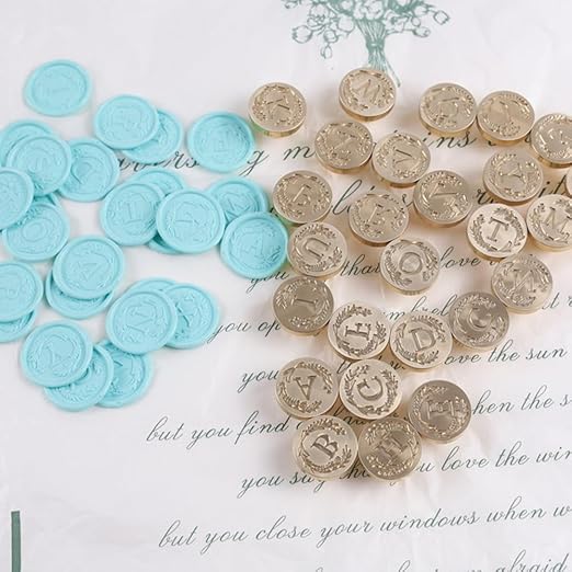 Elegant Initial D Wax Seal Kit,2pcs Exquisite Brass Stamp Heads with Eucalyptus & Flower Designs Ideal for Wedding Invitations Gift Wraps Envelopes and Christmas Cards (Alphabet D Kit)