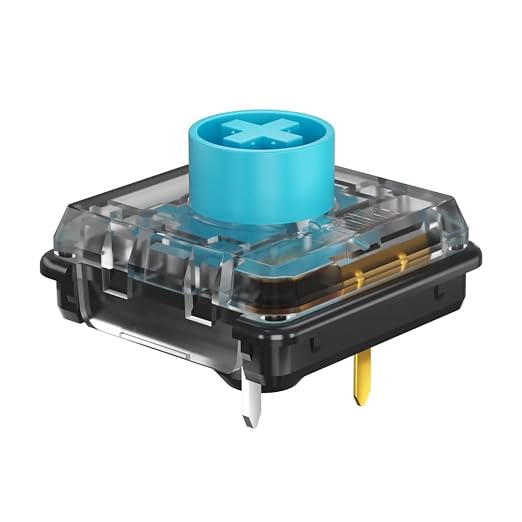 Kailh Choc V2 Low Profile Switch Blue Clicky, 4-Pin 50gf RGB SMD Gaming Mechanical Keyboard Switch (Choc Blue 10pcs)