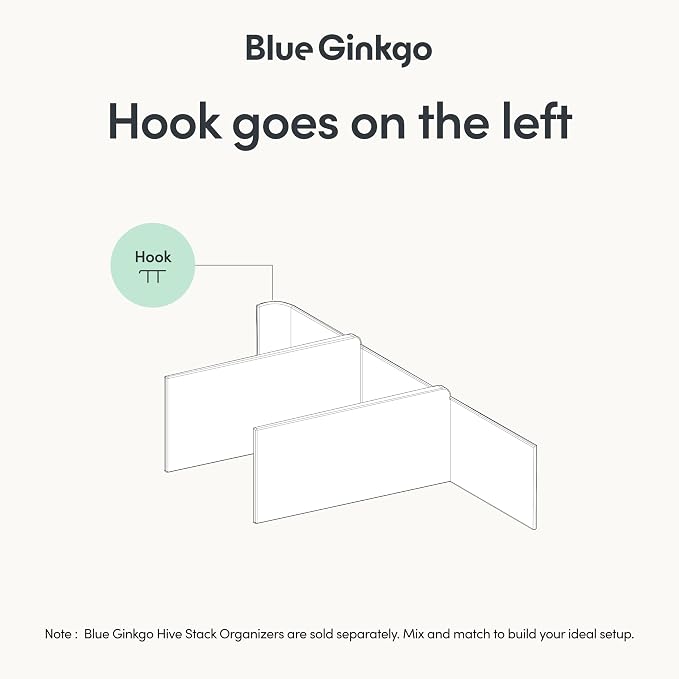 Blue Ginkgo Hive Stack Organizer Partition, White