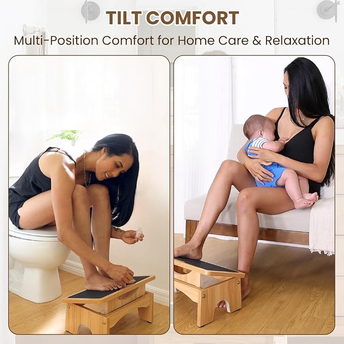 StrongTek Adjustable Foot Rest for Under Desk, 3-Level Adjust Incline, 7" Step Stool for Kids Adults, Ergonomic Foot Stool Relieves Swelling, One Step Stool with Non-Slip Surface for Home and Office | Wide Platform, Adjustable, Stable Leg Support, Flat...