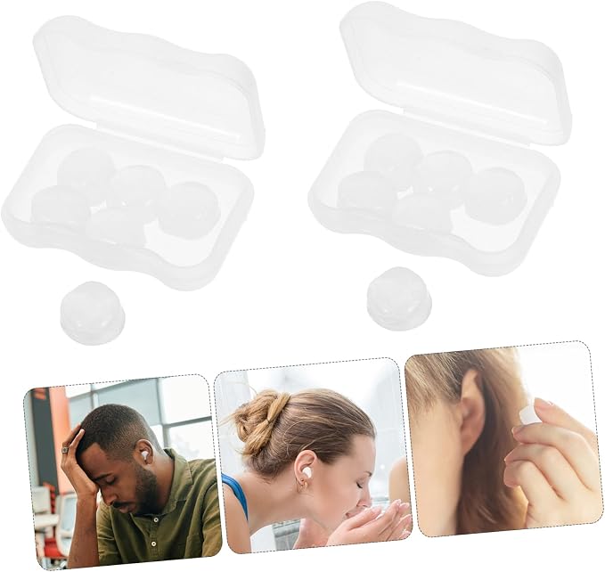 18pcs Moldable Silicone with Transparent Storage Box Noise Reduction Ear Protectors for Work and Study Custom Fit Soundproof Blocking External Noise