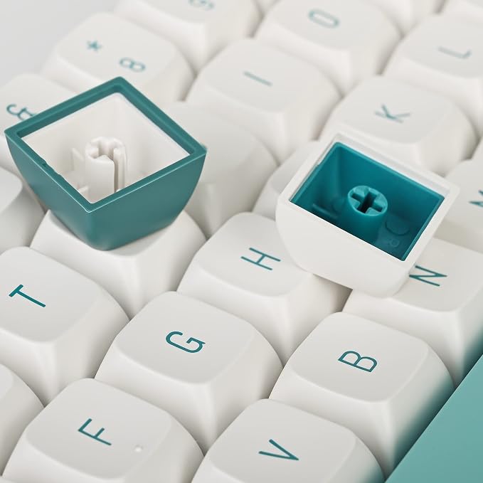 GTSP 163 Keys CSA Profile PBT Keycaps Set with 7U Spacebar, Double Shot Custom Green Keycap for ANSI Layout 60% 65% 100% MX Switches Mechanical Keyboard (Forest)